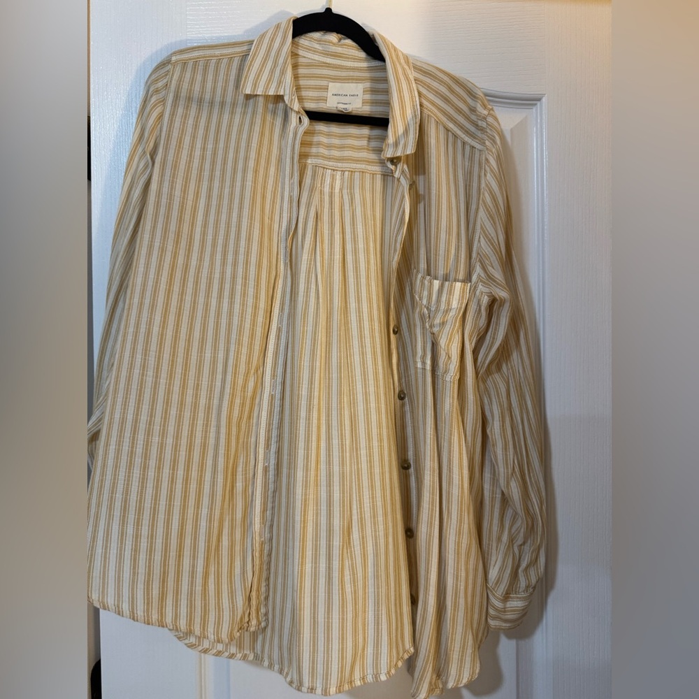 Beachy yellow button up